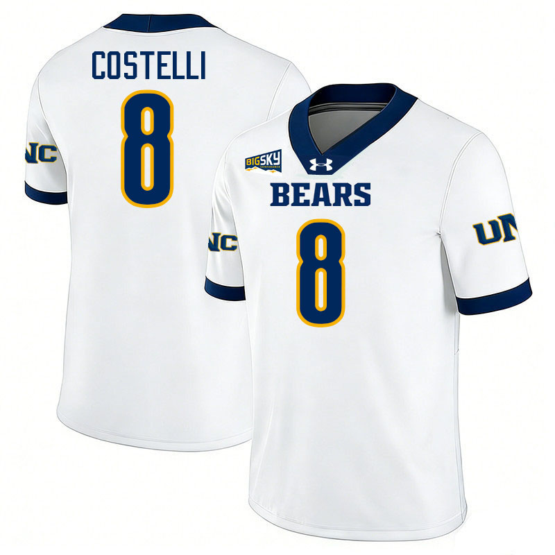 Northern Colorado Bears #8 Peter Costelli College Football Jerseys,Uniforms Stitched-White